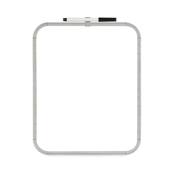 BI-SILQUE VISUAL COMMUNICATION PRODUCTS INC Magnetic Dry Erase Board, 11 x 14, White Surface, White Plastic Frame