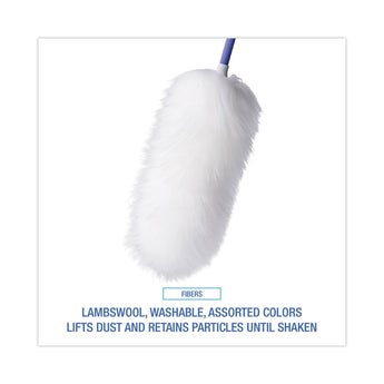 Boardwalk® Lambswool Duster, Plastic Handle Extends 35
