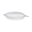 DART ClearSeal Hinged-Lid Plastic Containers, Sandwich Container, 13.8 oz, 5.4 x 5.3 x 2.6, Clear, Plastic, 500/Carton