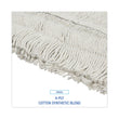 Boardwalk® Disposable Dust Mop Head w/Sewn Center Fringe, Cotton/Synthetic, 36w x 5d, White