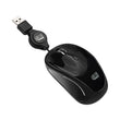 ADESSO INC Illuminated Retractable Mouse, USB 2.0, Left/Right Hand Use, Black