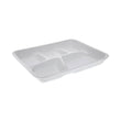 PACTIV EVERGREEN CORPORATION Foam School Trays, 5-Compartment, 8.25 x 10.5 x 1, White, 500/Carton
