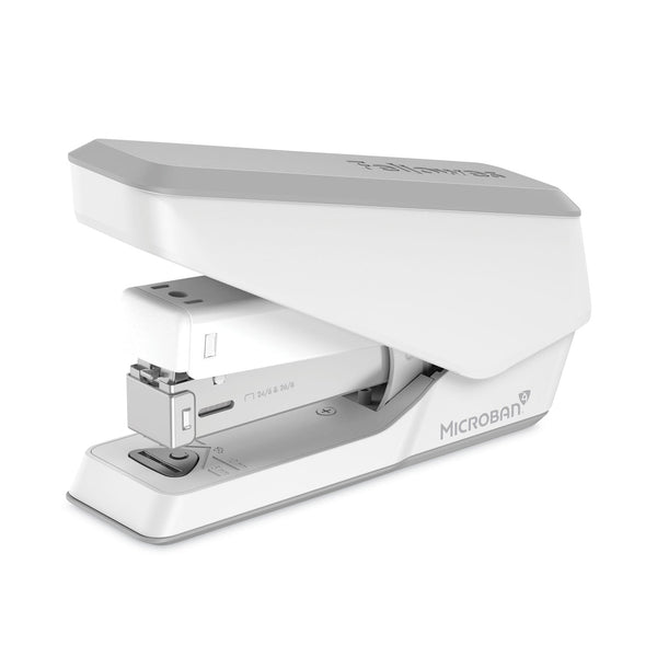 FELLOWES MFG. CO. LX840 EasyPress Half Strip Stapler, 25-Sheet Capacity, White