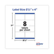 Avery® Shipping Labels with TrueBlock Technology, Laser Printers, 2.5 x 4, White, 8/Sheet, 100 Sheets/Pack Flipcost Flipcost