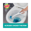 Scotch-Brite® Toilet Scrubber Starter Kit, 1 Handle and 5 Scrubbers, White/Blue