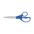 ACME UNITED CORPORATION Preferred Line Stainless Steel Scissors, 8" Long, 3.5" Cut Length, Blue Straight Handles, 2/Pack ACM15452