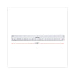 UNIVERSAL OFFICE PRODUCTS Clear Plastic Ruler, Standard/Metric, 12" Long, Clear
