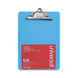 UNIVERSAL OFFICE PRODUCTS Plastic Clipboard with High Capacity Clip, 1.25" Clip Capacity, Holds 8.5 x 11 Sheets, Translucent Blue
