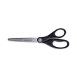 UNIVERSAL OFFICE PRODUCTS Stainless Steel Office Scissors, Pointed Tip, 7" Long, 3" Cut Length, Black Straight Handle