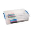 ADVANTUS CORPORATION Super Stacker Large Pencil Box, Plastic, 9 x 5.5 x 2.62, Clear