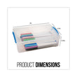ADVANTUS CORPORATION Super Stacker Large Pencil Box, Plastic, 9 x 5.5 x 2.62, Clear
