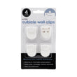 ADVANTUS CORPORATION Wall Clips for Fabric Panels, 40 Sheet Capacity, White, 4/Pack