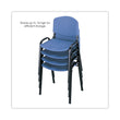 SAFCO PRODUCTS Stacking Chair, Supports Up to 250 lb, 18" Seat Height, Blue Seat, Blue Back, Black Base, 4/Carton