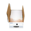 FELLOWES MFG. CO. LIBERTY Check and Form Boxes, 9.25" x 15" x 4.25", White/Blue, 12/Carton
