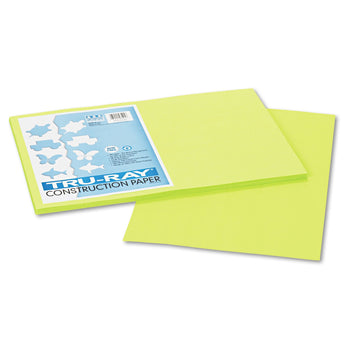 PACON CORPORATION Tru-Ray Construction Paper, 76 lb Text Weight, 12 x 18, Brilliant Lime, 50/Pack