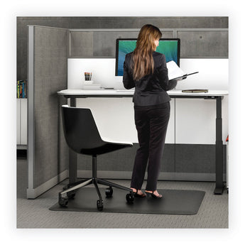 DEFLECTO CORPORATION Ergonomic Sit Stand Mat, 60 x 46, Black