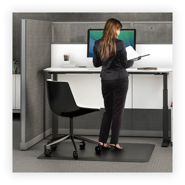 DEFLECTO CORPORATION Ergonomic Sit Stand Mat, 60 x 46, Black