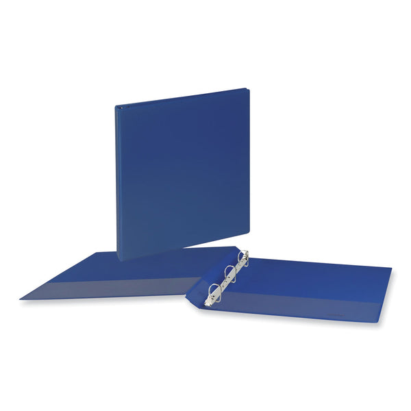 UNIVERSAL OFFICE PRODUCTS Slant D-Ring View Binder, 3 Rings, 1" Capacity, 11 x 8.5, Navy Blue