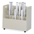SAFCO PRODUCTS Mobile Roll File, 21 Compartments, 30.25w x 15.75d x 29.25h, Tan, Ships in 1-3 Business Days