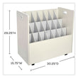 SAFCO PRODUCTS Mobile Roll File, 21 Compartments, 30.25w x 15.75d x 29.25h, Tan, Ships in 1-3 Business Days