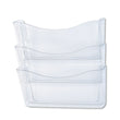 RUBBERMAID Unbreakable Wall Files, 3 Sections, A4/Letter Size, 13.75" x 3.13" x 29.38", Clear