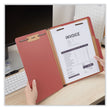 UNIVERSAL OFFICE PRODUCTS Six-Section Classification Folders, Heavy-Duty Pressboard Cover, 2 Dividers, 6 Fasteners, Letter Size, Brick Red, 20/Box