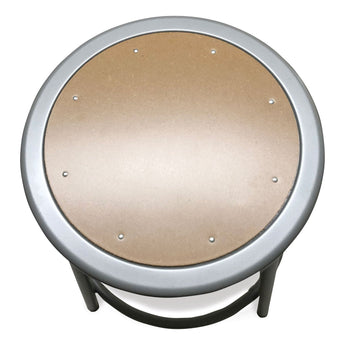 ALERA Industrial Metal Shop Stool, Backless, Supports Up to 300 lb, 30