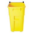 RUBBERMAID COMMERCIAL PROD. Square Brute Rollout Container, 50 gal, Molded Plastic, Yellow