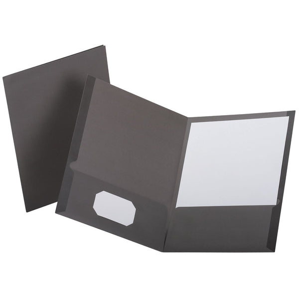 TOPS BUSINESS FORMS Linen Finish Twin Pocket Folders, 100-Sheet Capacity, 11 x 8.5, Light Gray, 25/Box