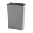 SAFCO PRODUCTS Square and Rectangular Wastebasket, 88 qt, Steel, Charcoal