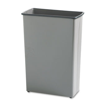 SAFCO PRODUCTS Square and Rectangular Wastebasket, 88 qt, Steel, Charcoal