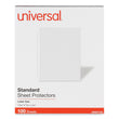 UNIVERSAL OFFICE PRODUCTS Top-Load Poly Sheet Protectors, Standard, Letter, Clear, 100/Box