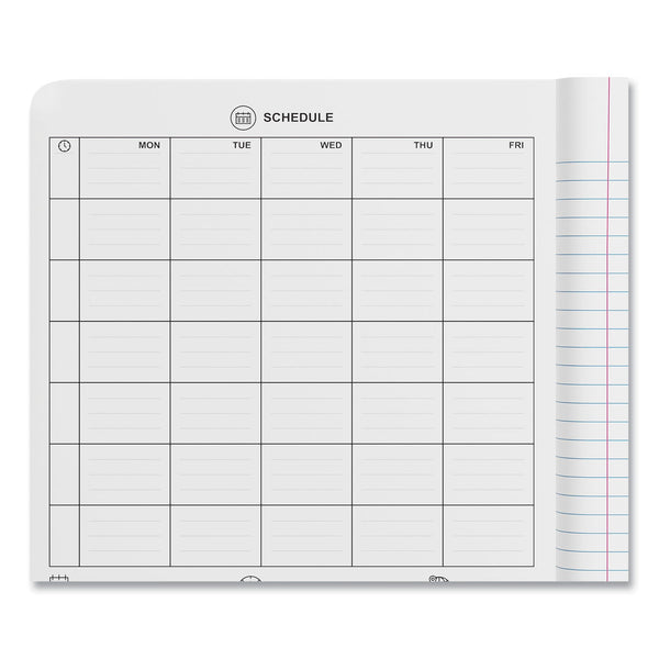 Composition Book, Wide/Legal Rule, Black Marble Cover, (100) 9.75 x 7.5 Sheets, 6/Pack