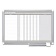 BI-SILQUE VISUAL COMMUNICATION PRODUCTS INC In-Out Magnetic Dry Erase Board, 36 x 24, White Surface, Silver Aluminum Frame