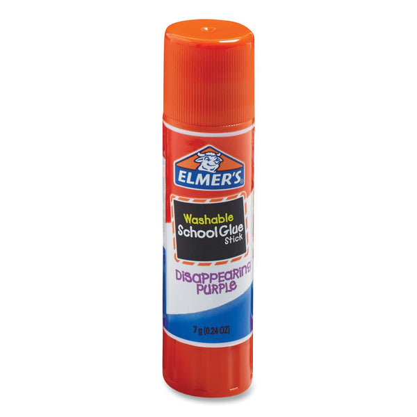 ELMER'S PRODUCTS, INC. Disappearing Purple School Glue Stick, 0.24 oz, Dries Clear, 30/Box
