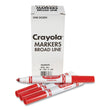 BINNEY & SMITH / CRAYOLA Bulk Broad Line Marker, Broad Bullet Tip, Red, 12/Box