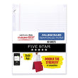 MEAD PRODUCTS Reinforced Filler Paper Plus Study App, 3-Hole, 8.5 x 11, College Rule, 80/Pack