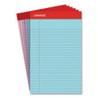 Perforated Ruled Writing Pads, Narrow Rule, Red Headband, 50 Assorted Pastels 5 x 8 Sheets, 6/Pack Flipcost Flipcost