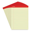 UNIVERSAL OFFICE PRODUCTS Perforated Ruled Writing Pads, Wide/Legal Rule, Red Headband, 50 Canary-Yellow 8.5 x 11.75 Sheets, Dozen
