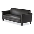 ALERA Alera Reception Lounge Furniture, 3-Cushion Sofa, 77w x 31.5d x 32h, Black