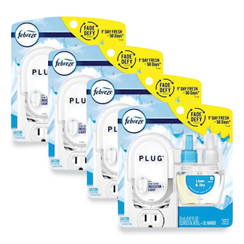 PROCTER & GAMBLE PLUG Air Freshener Warmer Start Kit, 6.54 x 2.99 x 5.98, Clear/White, 4/Carton