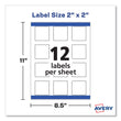 Square Labels with Sure Feed and TrueBlock, 2 x 2, White, 300/Pack Flipcost Flipcost