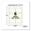 Rectangle Labels, Inkjet/Laser Printers, 3 x 3.75, Pearl Ivory, 6/Sheet, 8 Sheets/Box Flipcost Flipcost