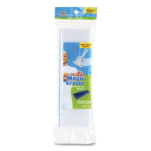 Mr. Clean® Magic Eraser Squeeze Mop Refill, Foam, 9.9 x 3.4 x 1.6, White/Blue