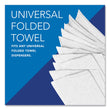 Essential Multi-Fold Towels, Absorbency Pockets, 1-Ply, 9.2 x 9.4, White, 250/Pack, 16 Packs/Carton