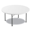 ALERA Round Plastic Folding Table, 60" Diameter x 29.25h, White