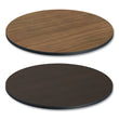 ALERA Reversible Laminate Table Top, Round, 35.5" Diameter, Espresso/Walnut