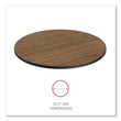 ALERA Reversible Laminate Table Top, Round, 35.5" Diameter, Espresso/Walnut