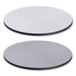 ALERA Reversible Laminate Table Top, Round, 35.5" Diameter, White/Gray