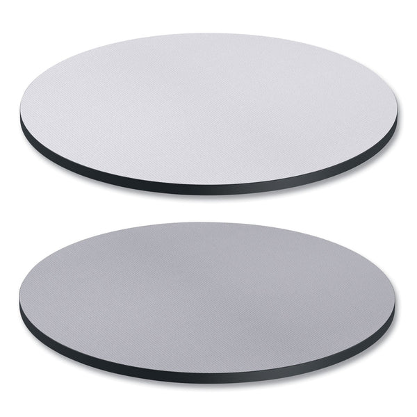 ALERA Reversible Laminate Table Top, Round, 35.5" Diameter, White/Gray
